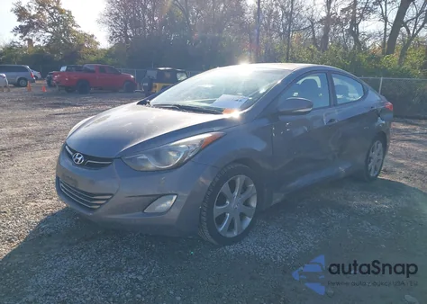 2012 Hyundai Elantra Limited z USA, uszkodzony, nr VIN 5NPDH4AE9CH090431